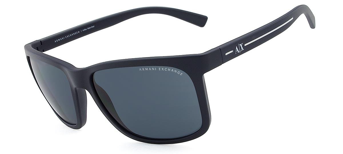 Óculos de Sol Armani Exchange AX4041SL - Azul Escuro Fosco - 815787/58 - Imagem 3